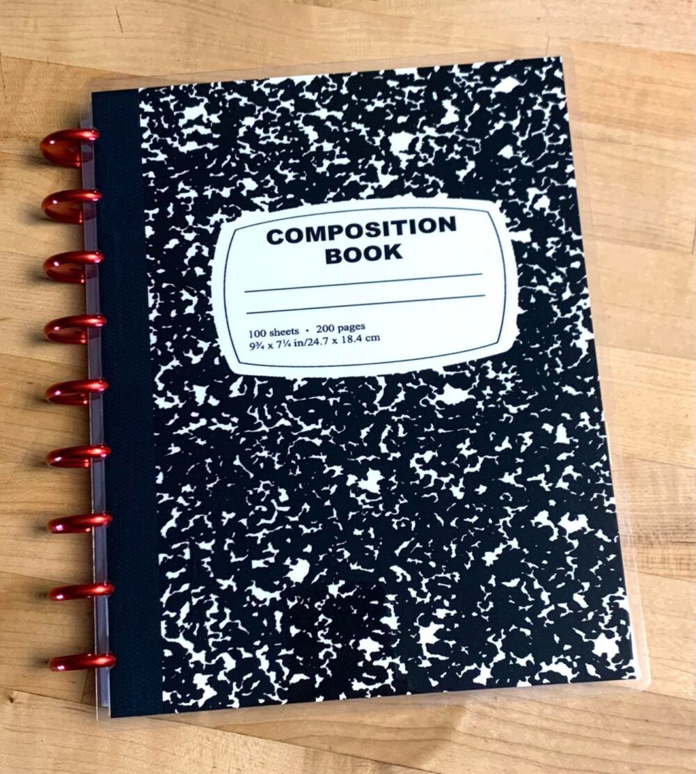 Front & Back Cover Set Composition Notebook Inspired 4 Use W Classic/Minihappy Planner/Tul/Erin Condren | Lp/A5Coil/A5Ring/A5 Filofax~