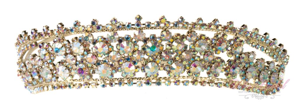 Fast Shipping Gold Ab Tiara, Communion Bridal Crown, Princess Quinceañera Sweet 16, Confirmation Tiara