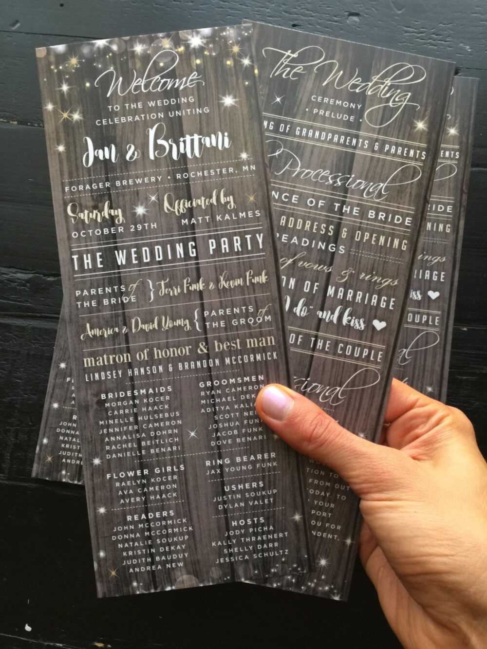 Rustic Wedding Programs Custom Ceremony Design | Digital Or Printed