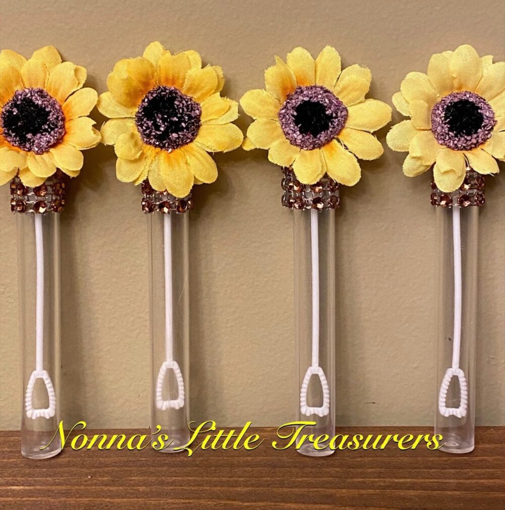 Sunflower Wedding Bubble Favors, Sunflower Wedding, Sunflower Bridal Favor, Sunflower Bubbles, Sunflower Party Bubbles