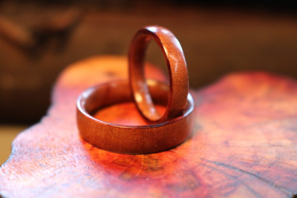 Wood Rings, Madrone Wedding Band Wood Bands, Burl Rings For Women, Wooden Madrone Custom