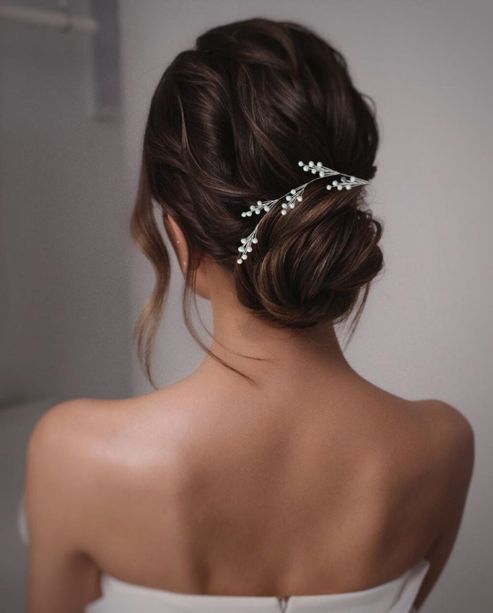 Wedding Hair Vine Piece Bridal Pieces Pearl Head Gold