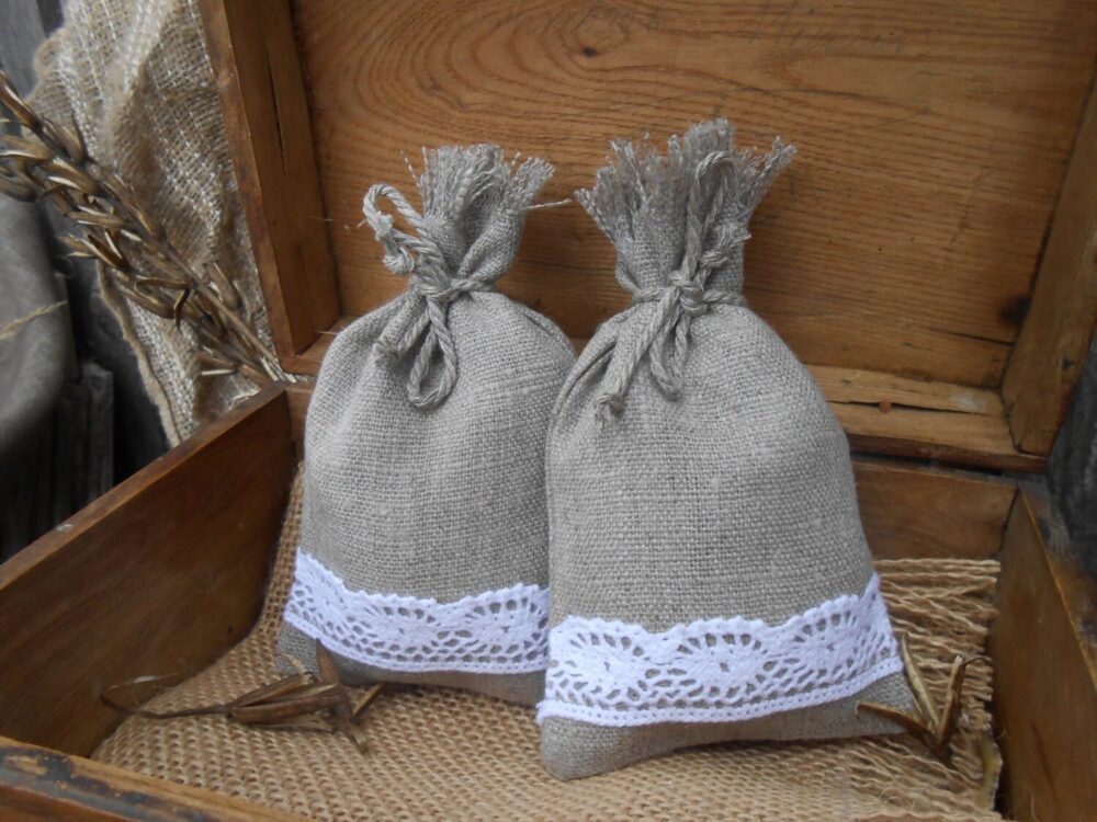 Wedding Favor Bag Party Bridal Favors Burlap Gift Rustic Linen