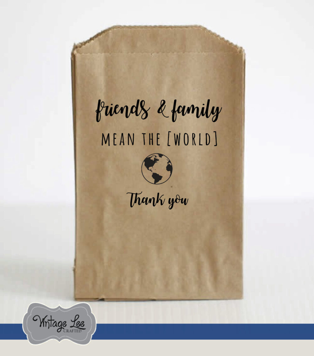 Wedding Favor Bags, Favors, Travel Theme Destination World Bags