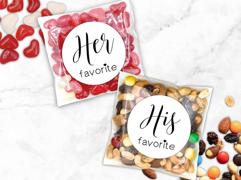 His & Hers Favorite Wedding Favor Bags- 10 - Perfect For Hotel Welcome Bag, Gift Guests Bulk Wedding Favors