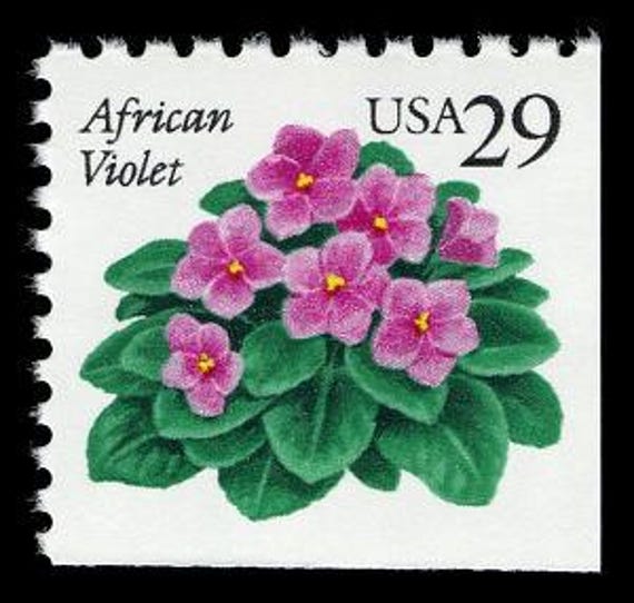 7x African Violet Flowers Wedding Invitations 1993 29C Purple Unused Postage Stamp Free Shipping Best Prices On Vintage Stamps