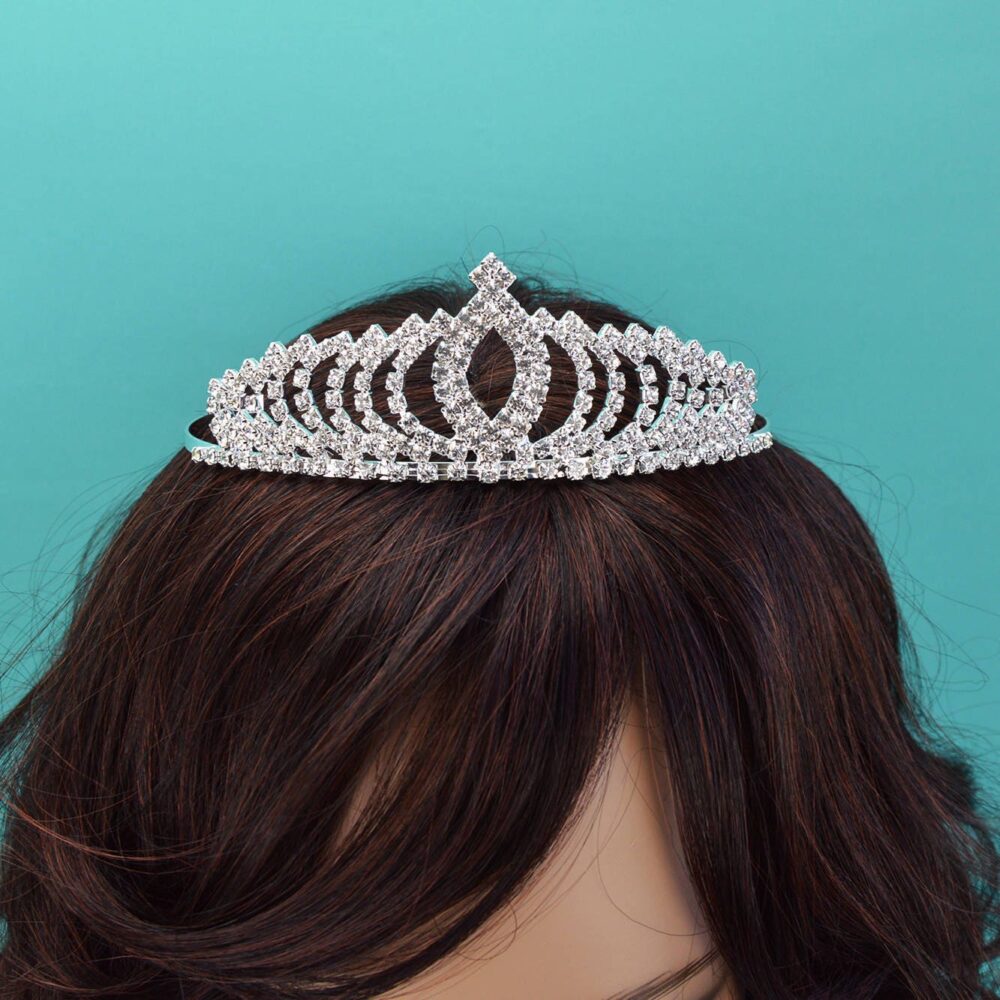 Clearance Silver Wedding Tiara, Bridal Crown, Rhinestone Crystal Headpiece, Hair Accessory, Ti-004