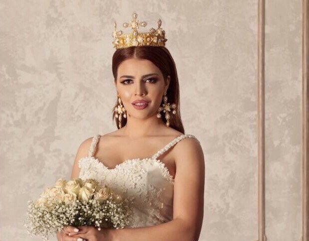 Dolce Gold Wedding Crown Cross Earrings White Flowers Pearl Diadem Halloween Tiara Baroque Jewelry Set Pageant Bridesmaid Patriot Day Gift