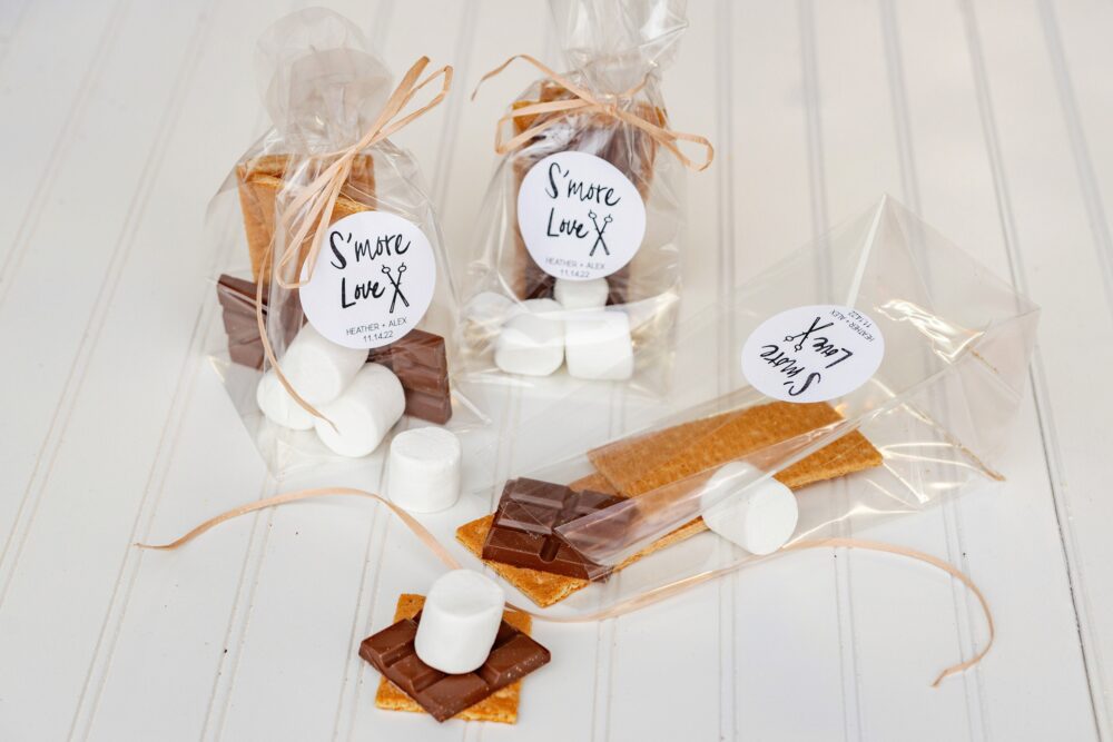 Smore Love Personalized Wedding Favor Bags - Bridal Shower Favor, Rehearsal Dinner, Engagement Party, Take Home