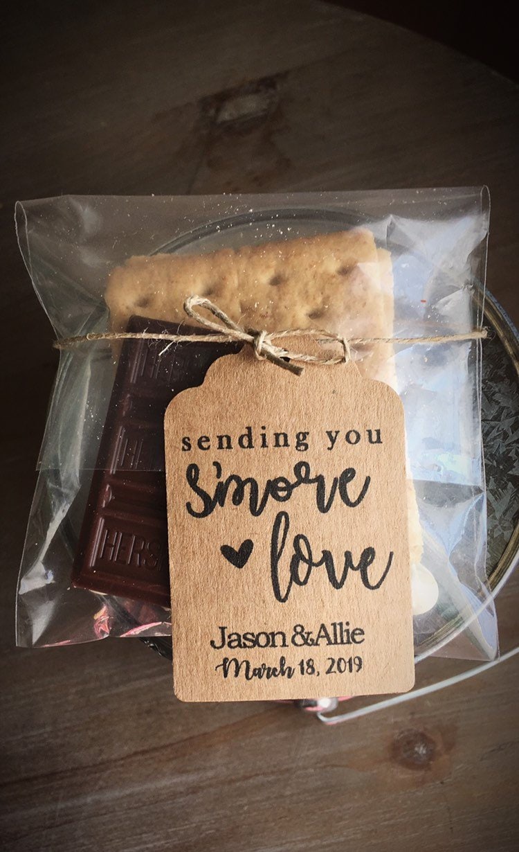 Sending You Smore Love Favor Tags For Weddings, Bridal Showers, Baby Showers | S'more Themed Party Favor Smore