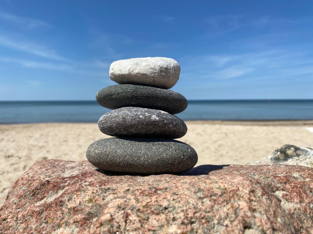 Baltic Sea Balancing Stones Zen Garden Cairn Decor, Aquarium Pebbles