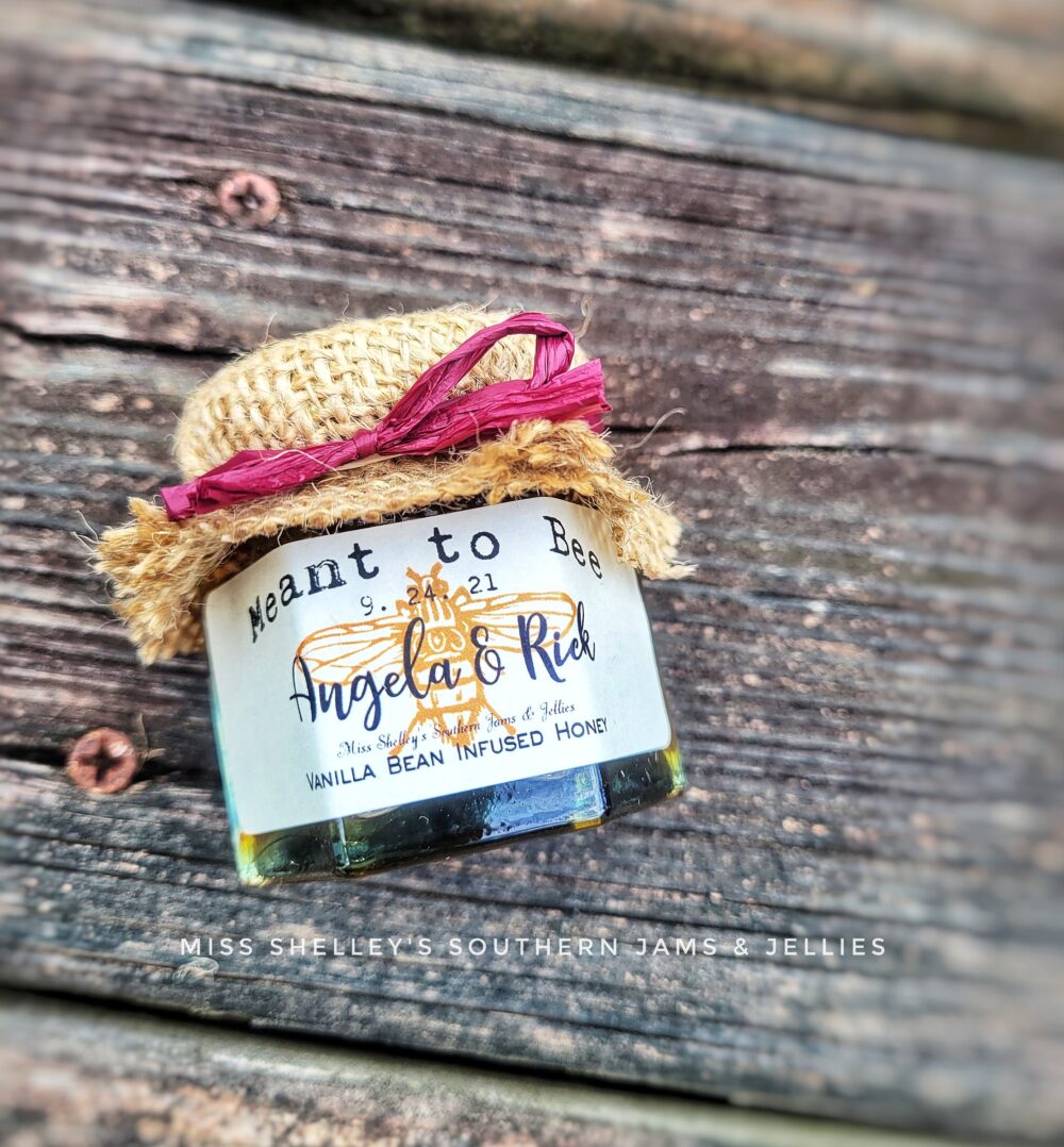 Rustic Honey Wedding Favors 125 Personalized Mini Jars | 1.5Oz