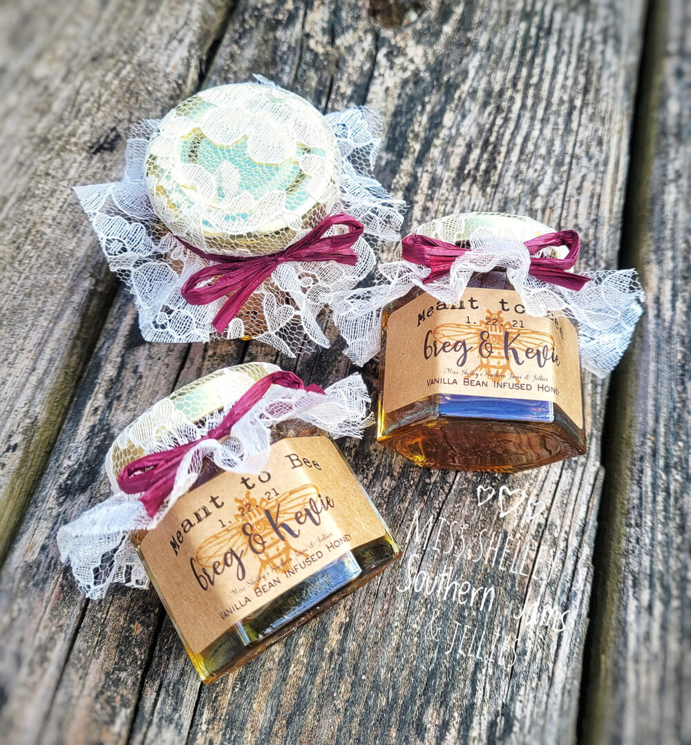 Rustic Honey Wedding Favors Personalized Mini Jars | 1.5Oz