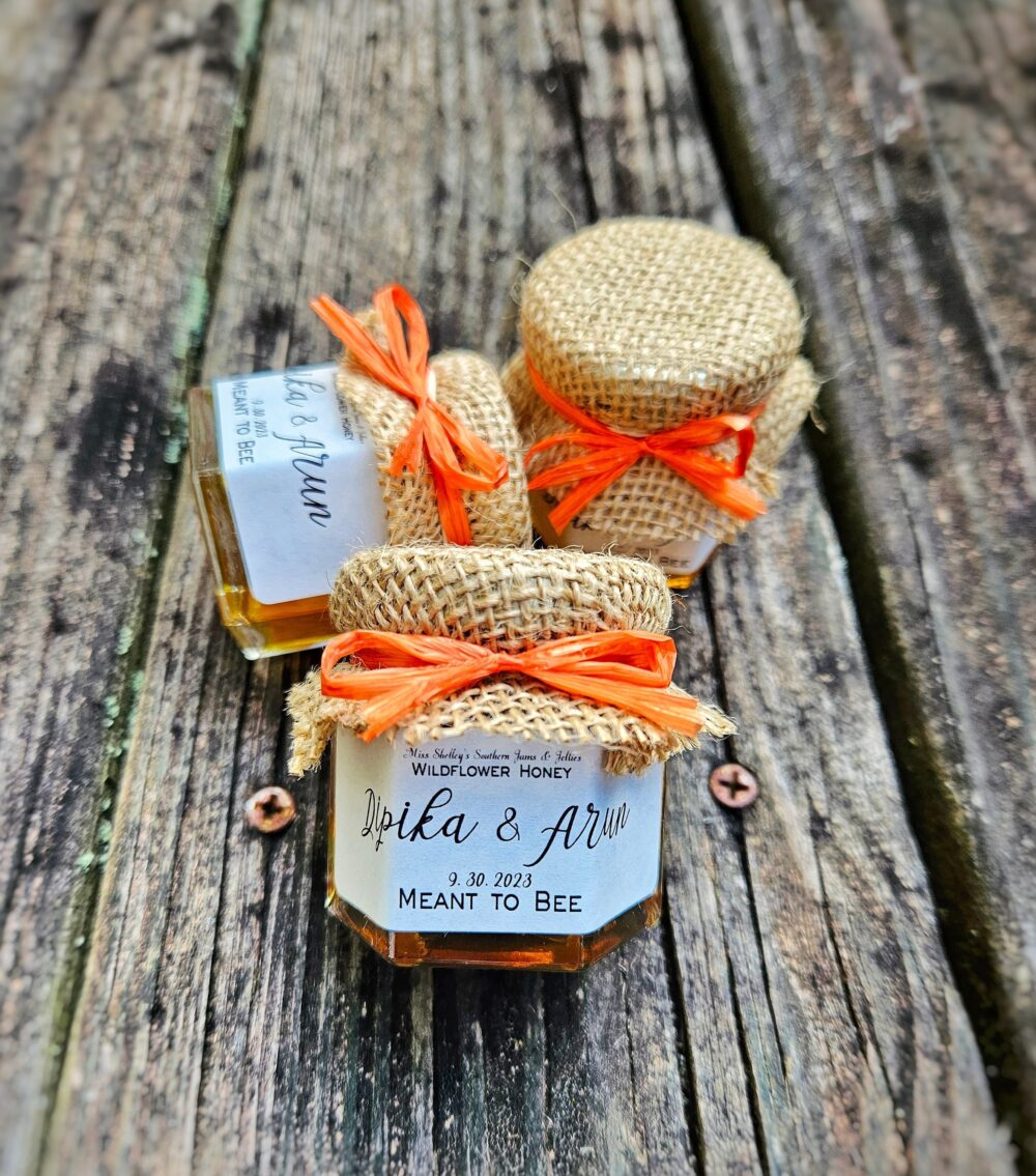 Personalized Honey Wedding Favors Rustic Bridal Shower, 1.5Oz Or 2Oz | Set Of 75