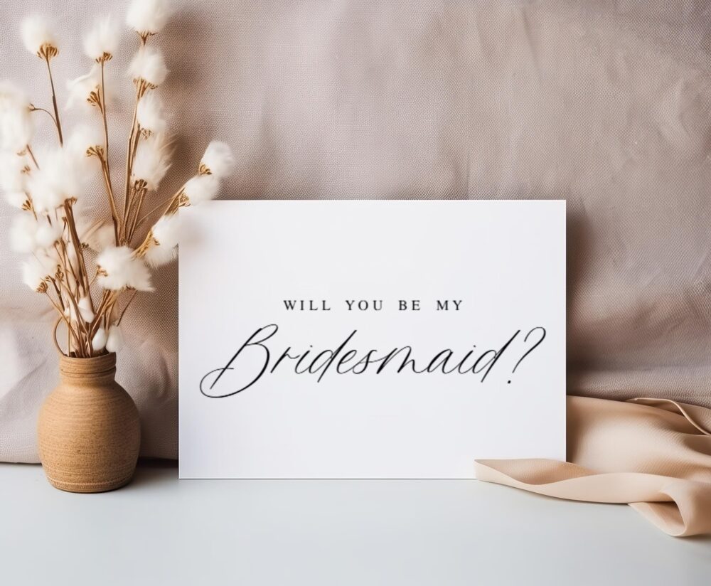 Bridesmaid Proposal Card | Will You Be My A6 Folded