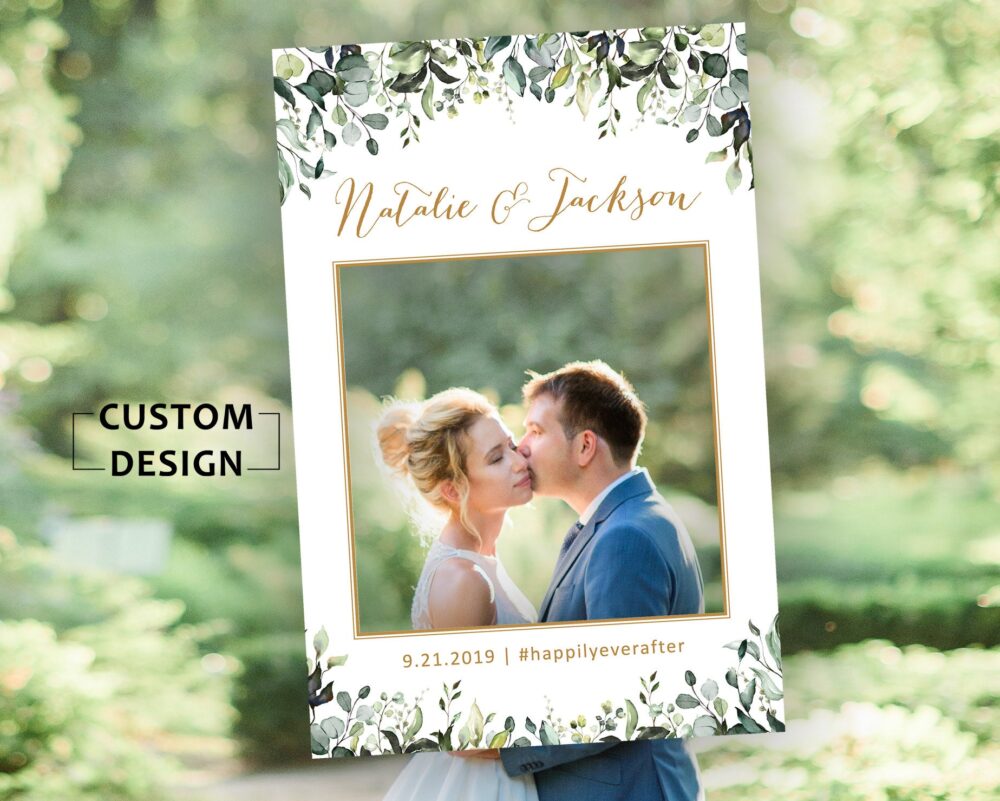 Greenery Photo Prop Frame, Bridal Shower Prop, Decoration, Bridal Shower Photo Booth Frame, Wedding Prop Printable