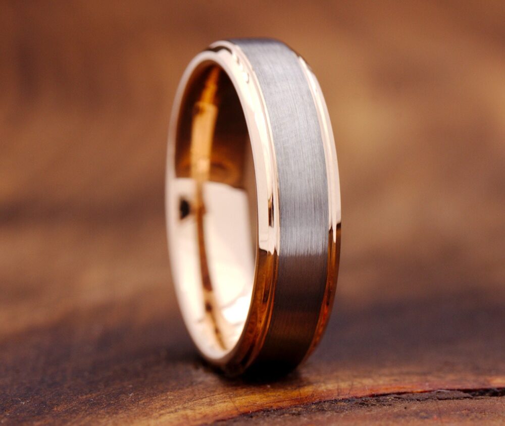 Silver Wedding Band, Mens Man Brushed Ring, Ring