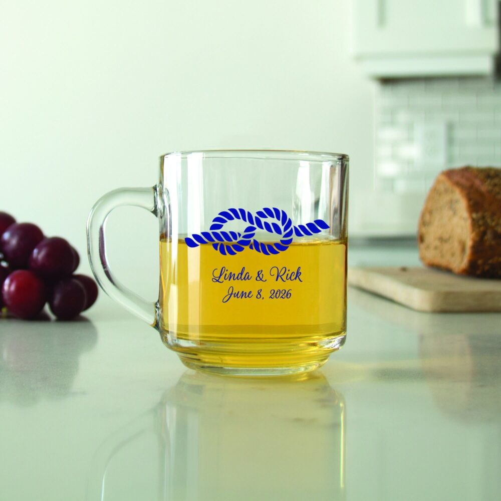 24 Pcs - Personalized Coffee Mug We Tied The Knot Unique Glass Wedding Favors Gift Ideas Party Dgn51