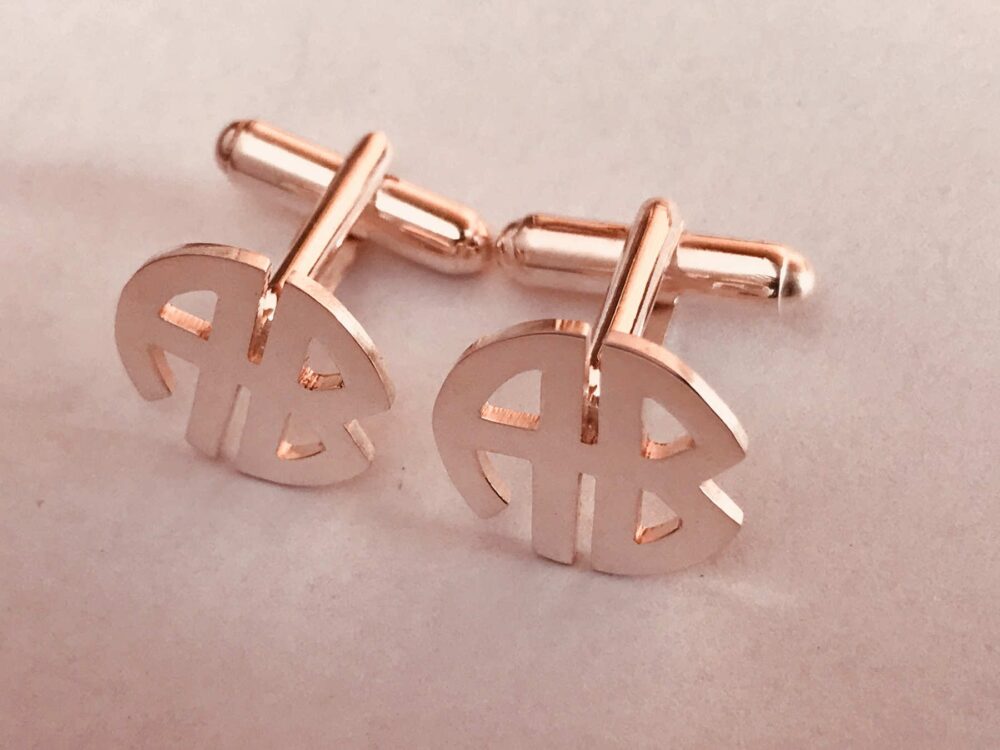 Wedding Cufflinks For Groom, Groomsmen Cufflinks, Personalized Initials Monogram Cufflinks, Cuff Links Custom