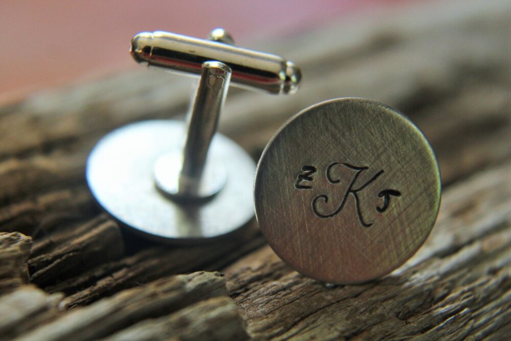Personalized Cufflinks, Hand Stamped Cuff Links, Custom Gift For Man, Groomsmen, Wedding Party Gift, Best Man