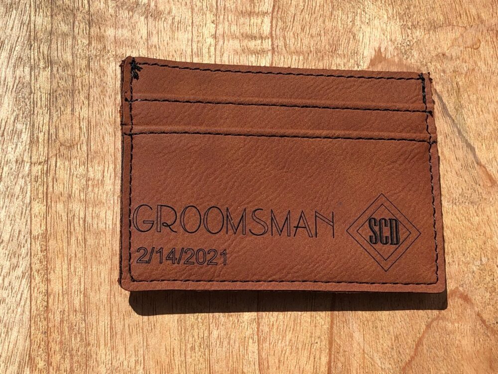Personalized Money Clip Custom Wallet For Groomsman Best Man Gift Engraved With Initials Monogram