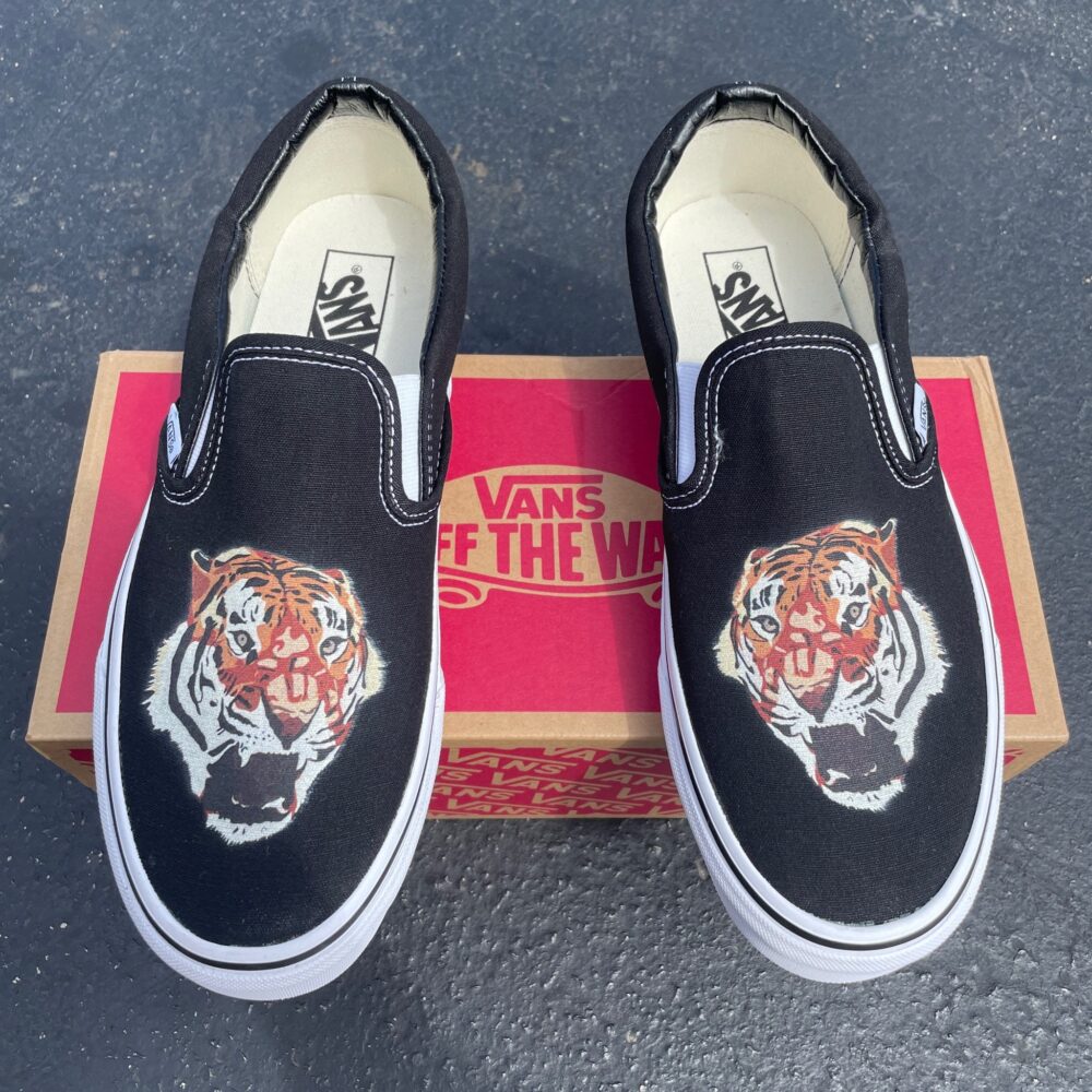 Tiger Face Vans - King Mens & Womens Slip On Shoes