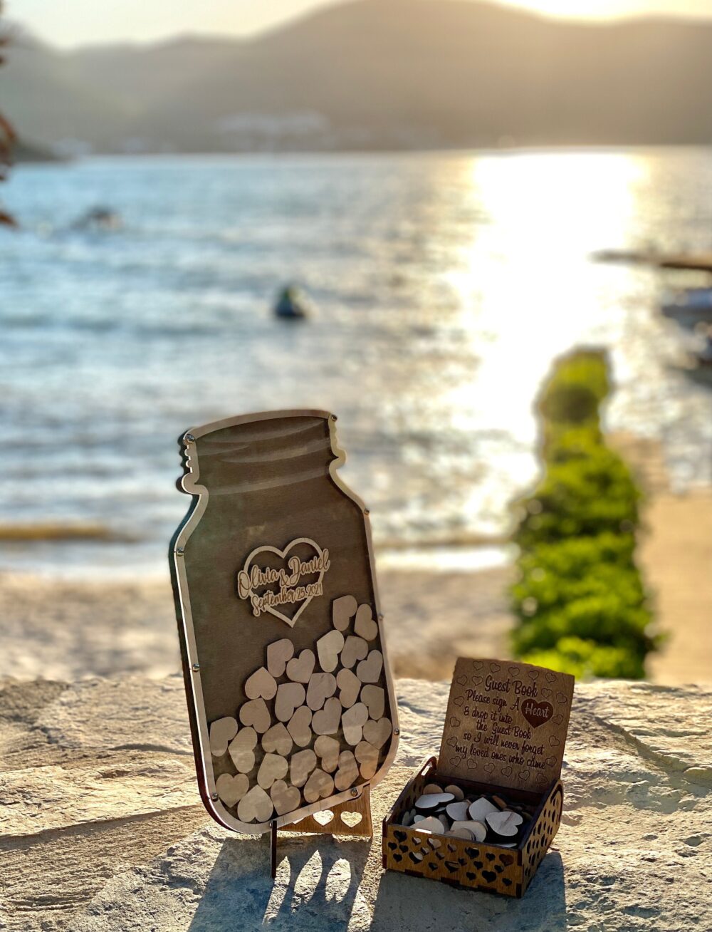 Wedding Guest Book Alternative, Rustic Book, Wedding, Mason Jar Guestbook, Decor, Gift