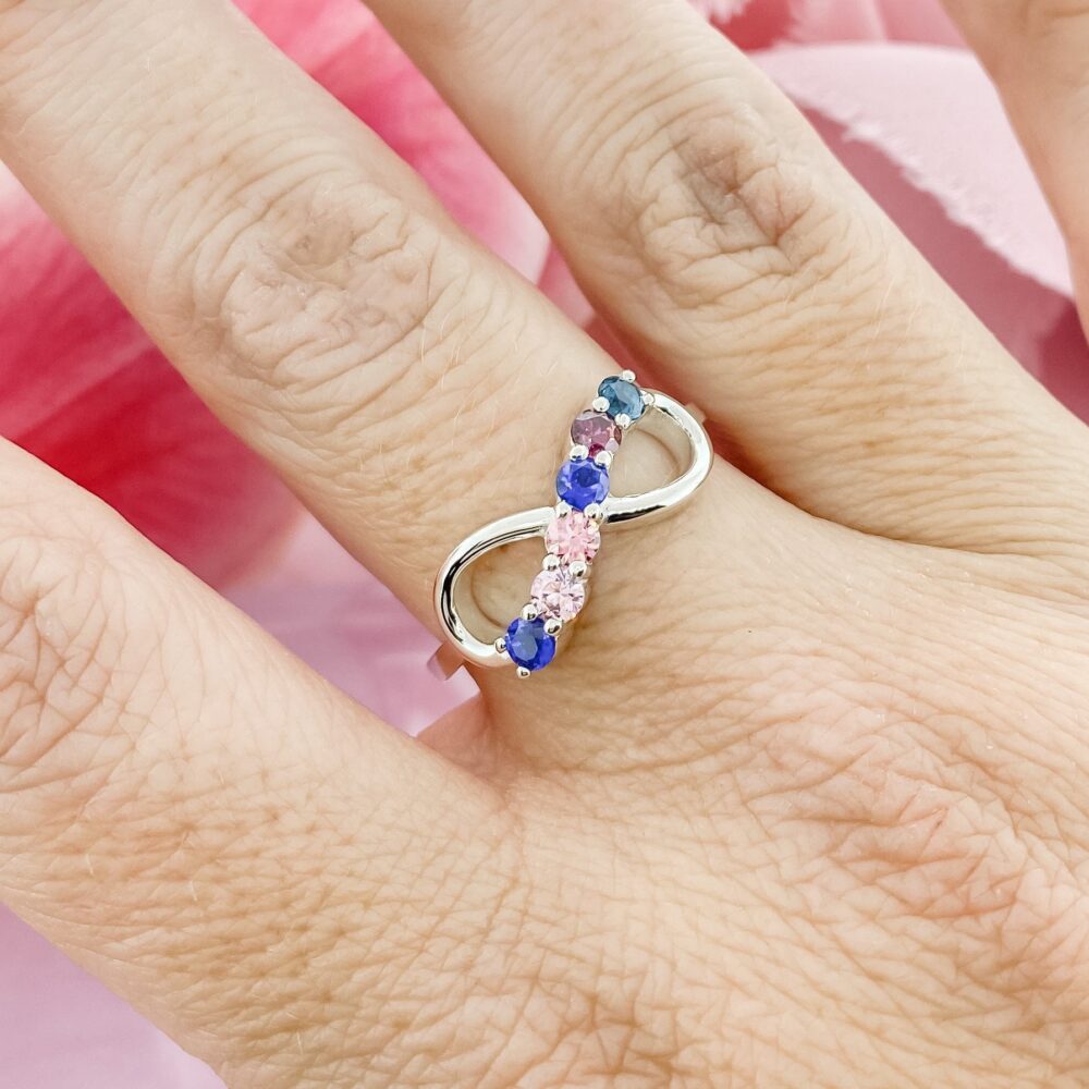 6 Stone Mother Birthstone Ring For Mom, Personalized Ring, Family Jewelry