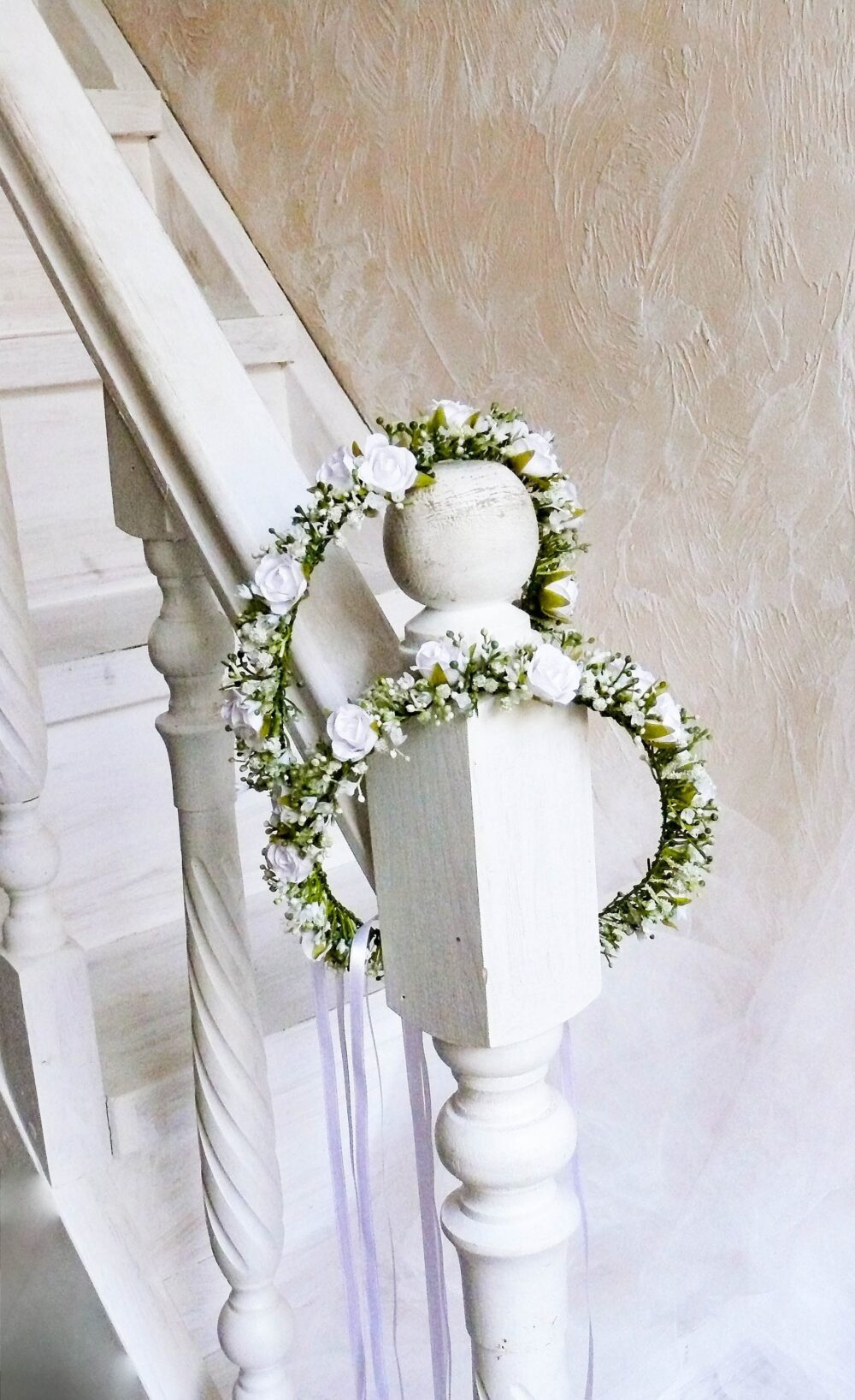 Flower Girl Crown, Crown Wedding, Headpiece, Headband, Bridal Bride Floral Wreath