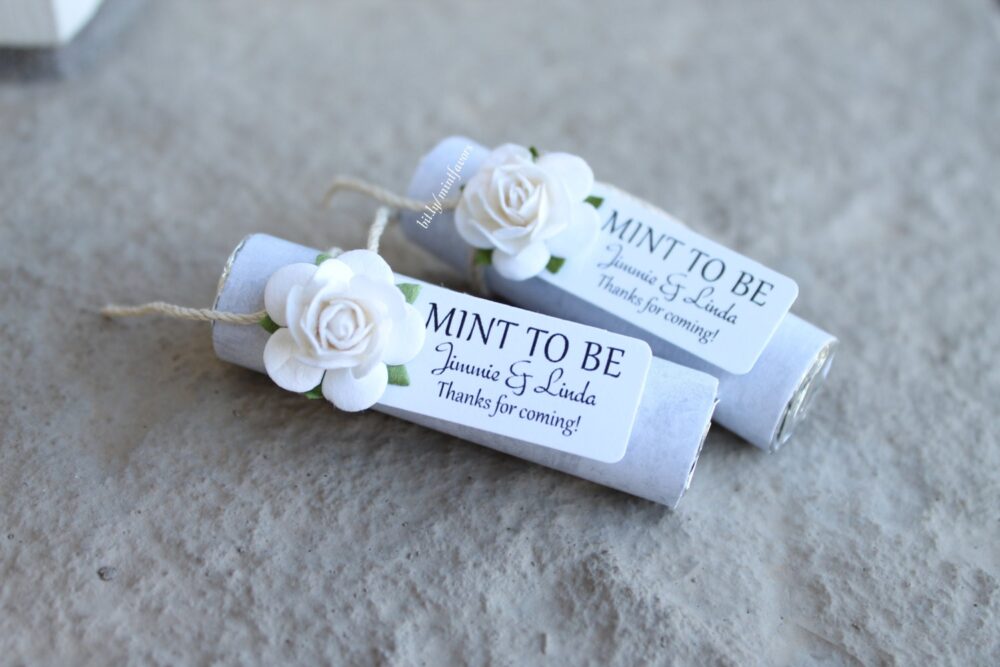 Personalized Mint Wedding Favors - "Mint To Be' Set Of 24