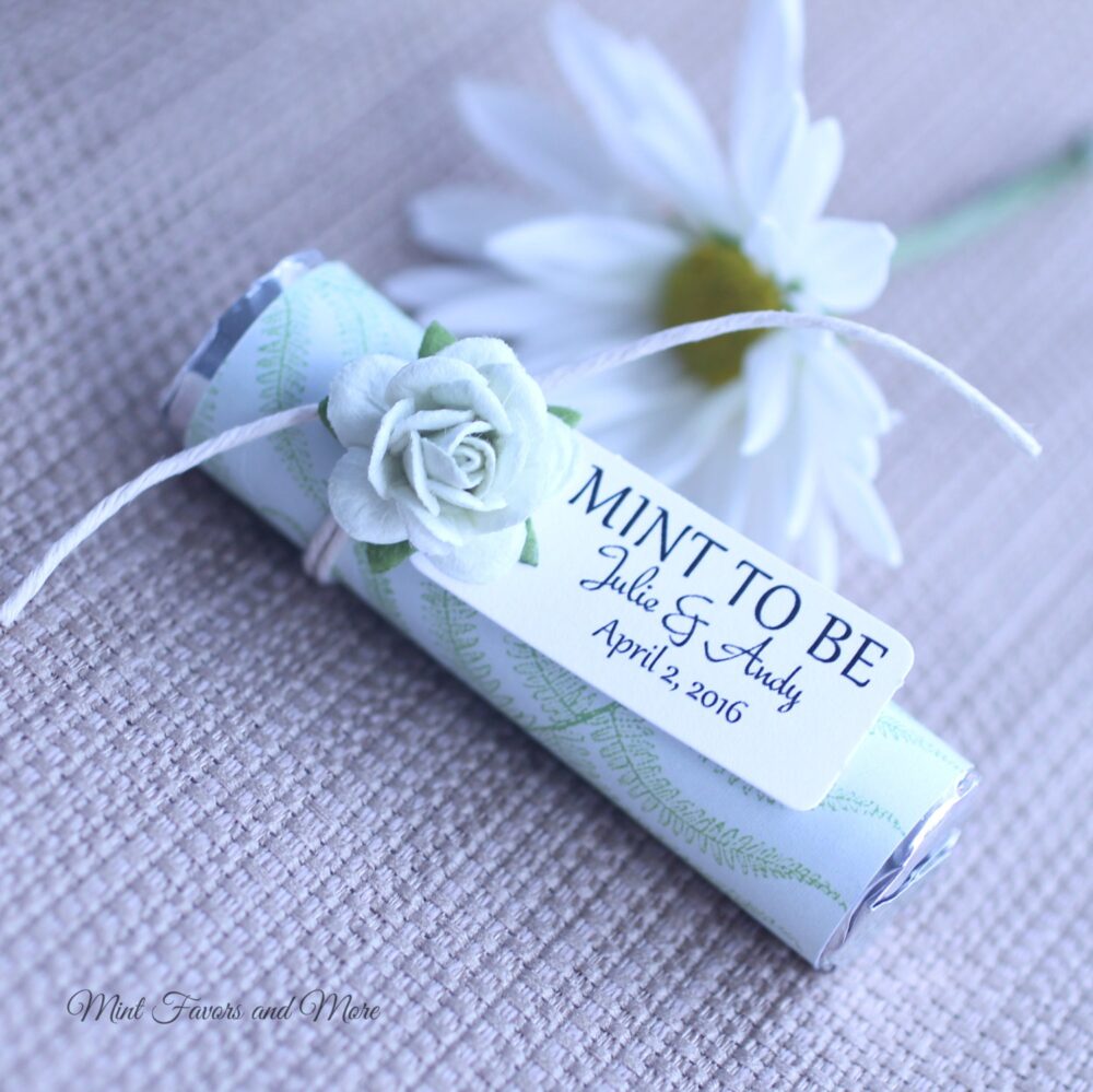 Personalized Mint Roll Wedding Favors - "Mint To Be" Set Of 150