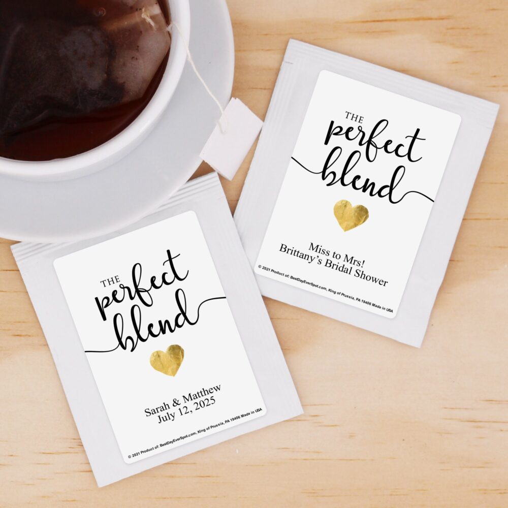 Perfect Blend Wedding Favors, Bridal Shower Tea Party Favor, Favor Tea, Favors - Set Of 30