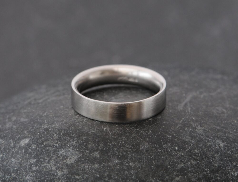 5mm Mans Platinum Wedding Band, Ring For Him