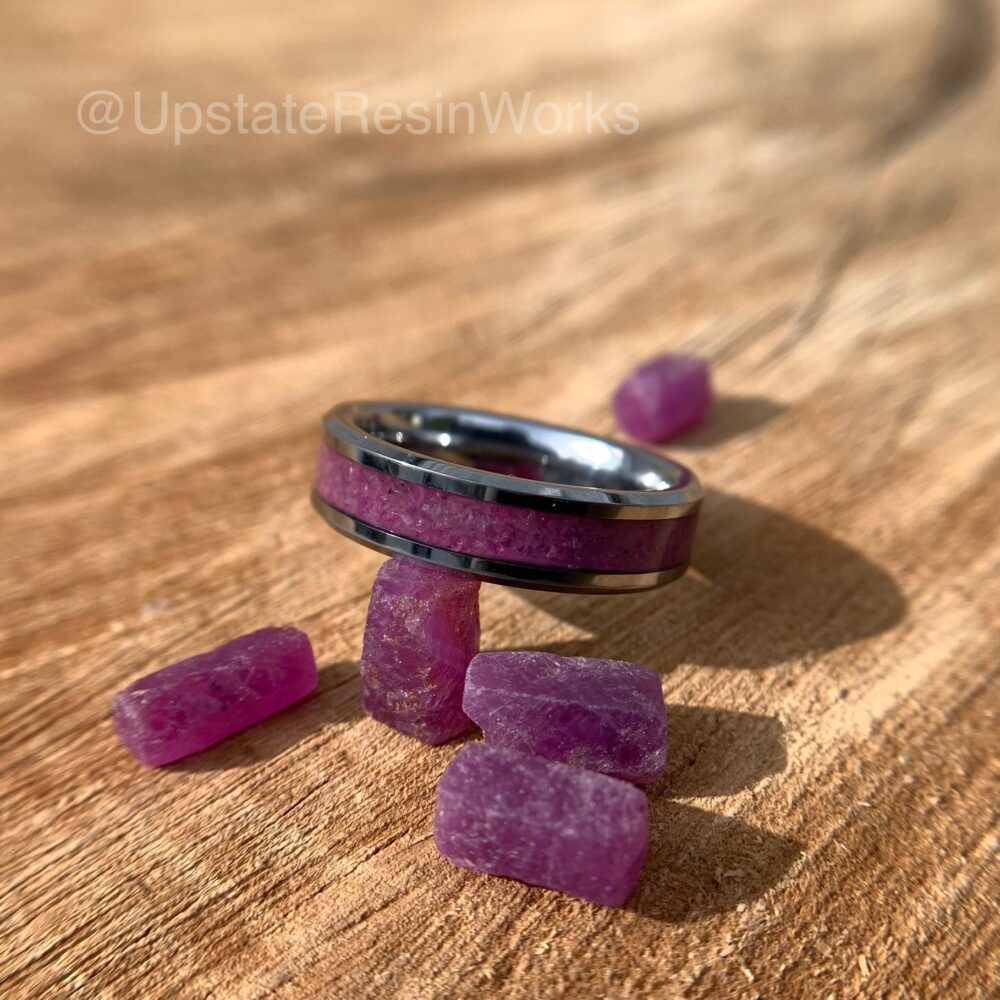 Real Pink Sapphire Band, Ring, Sapphire, Gemstone Rings, Vow Renewal, Wedding Engagement Promise Band