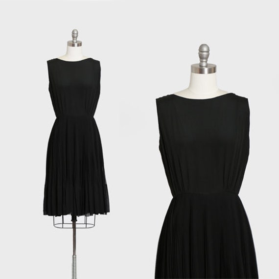 60S Little Black Dress | Vintage 1960S Harou Accordion Pleated Silk