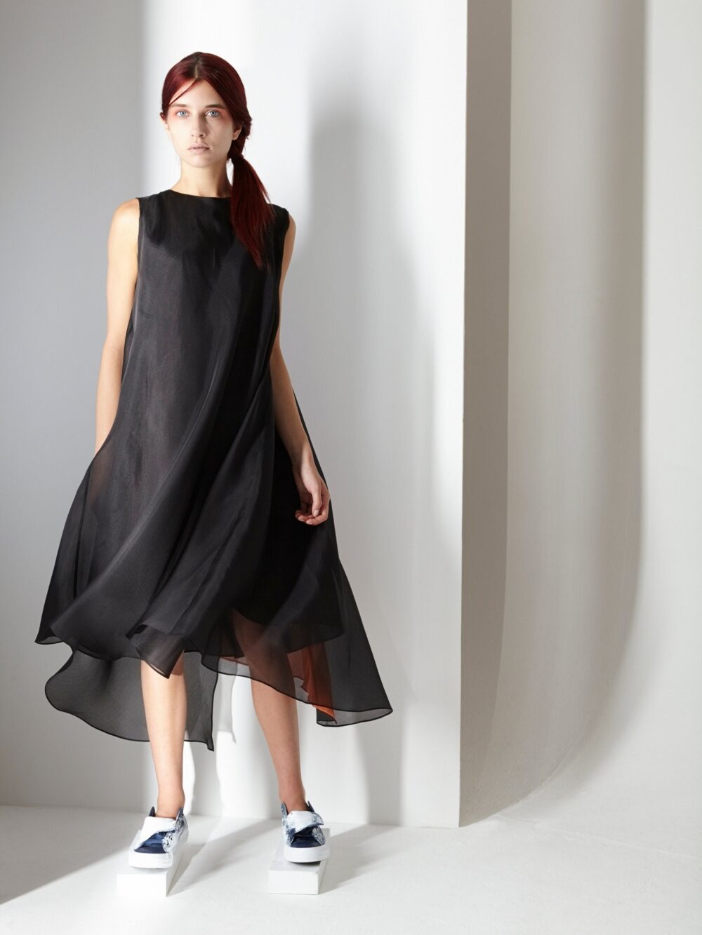Silk Cocktail Dress | Little Black Dress Silk Voile Party Maxi Ethically Made Italian Fashionable Bespoke