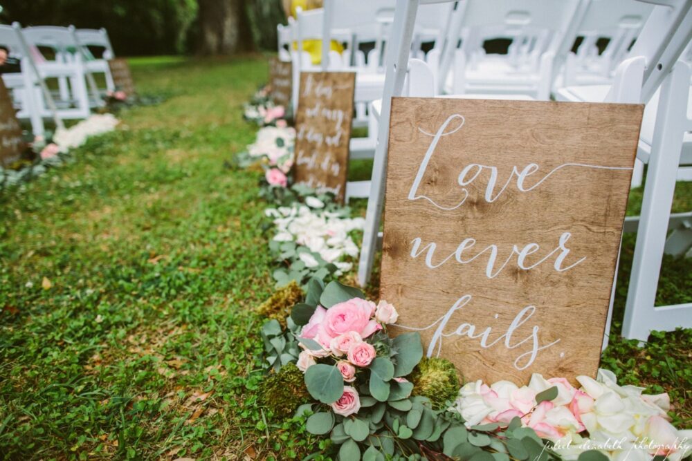Corinthians Aisle Sign - Wooden Wedding Signs Wood -Nc