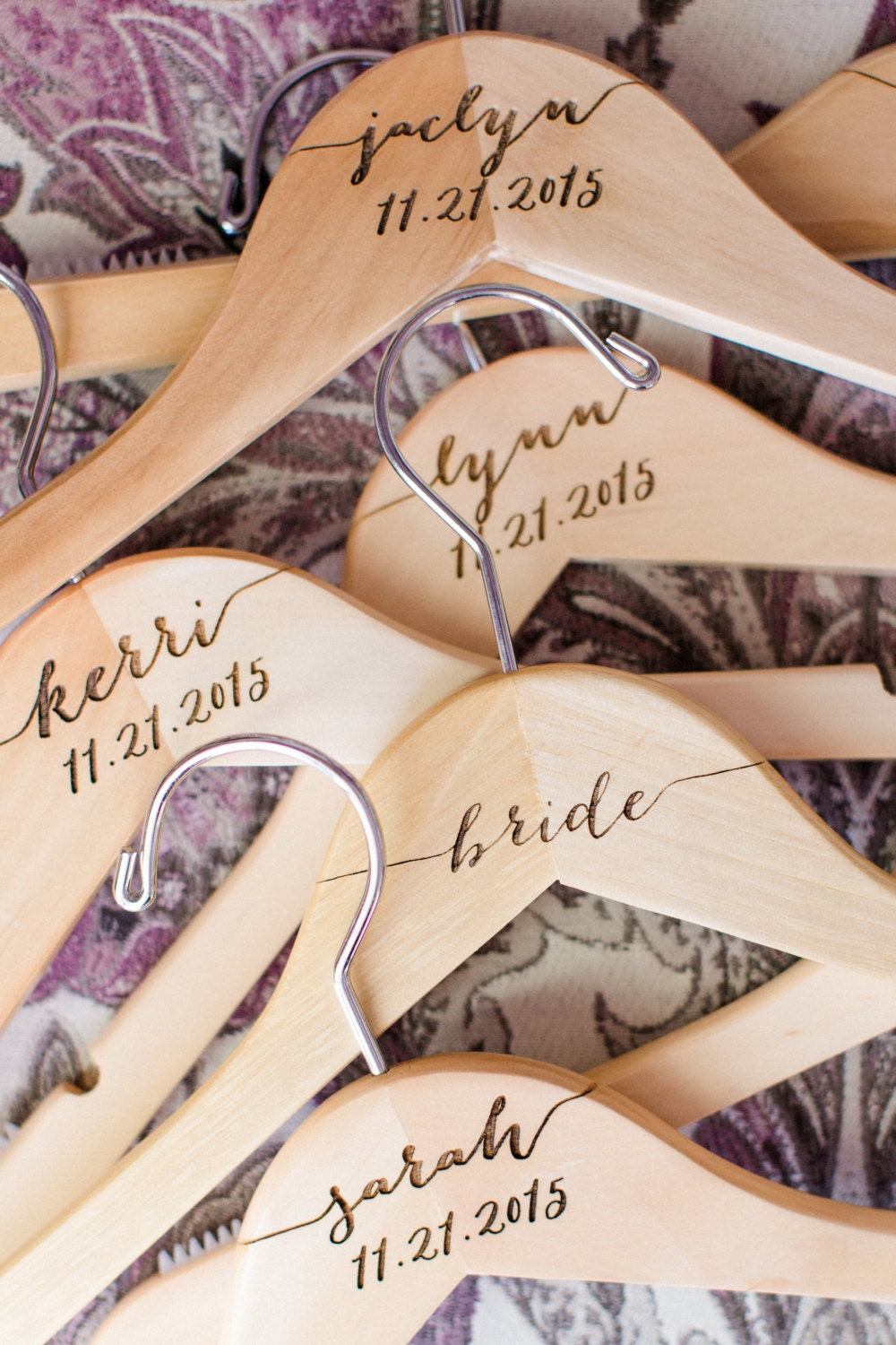 Bridesmaid Hangers Wedding Dress Hanger With Name Bride Bridesmaids Gift Party For & Groom | Item - Hnp300