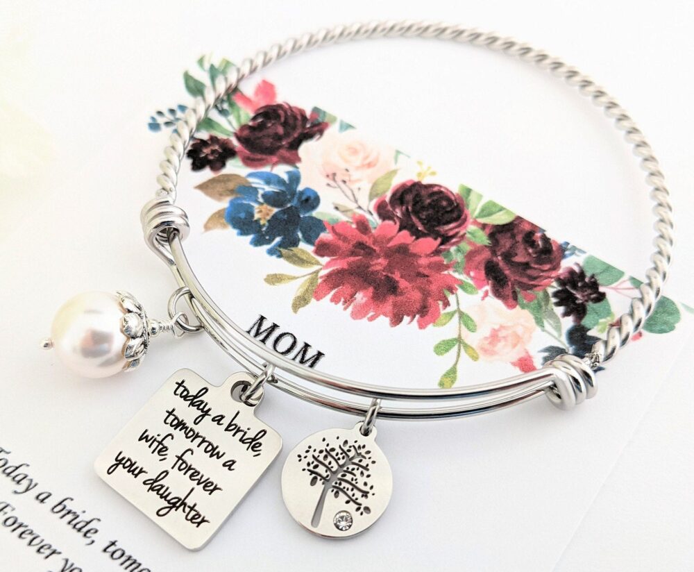 Mother Of The Bride Gift From Daughter Tree Of Life Bracelet Mom Wedding Mother The Bridal Party