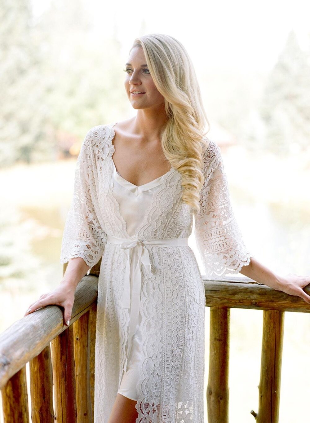 Wedding Bridal Lace Robe | Bridesmaid Robes Shower Gift| Party Honeymoon Robe| | Fairytale Robe