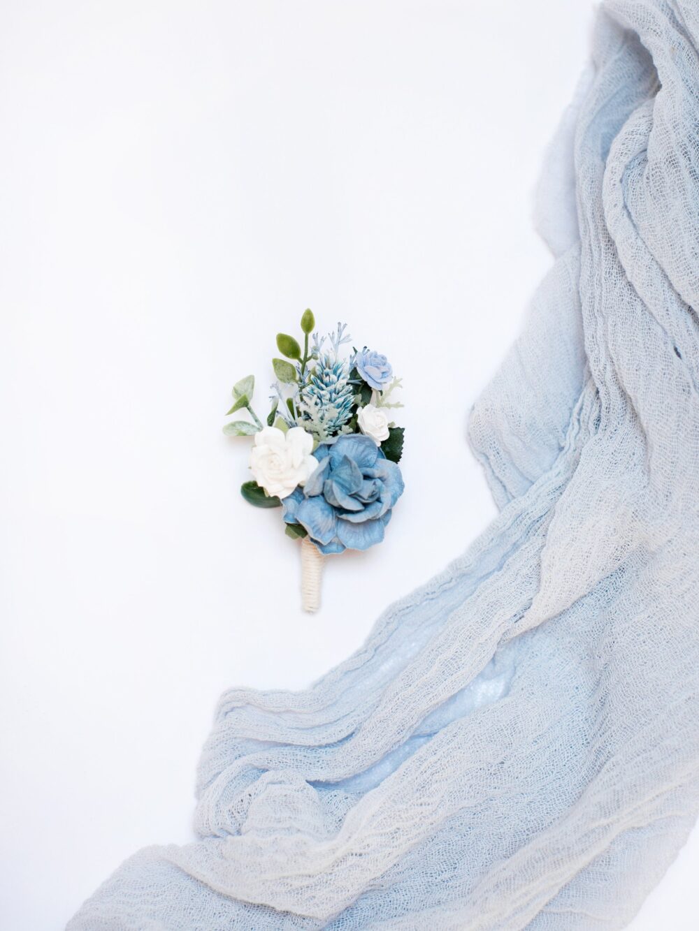 Boutonniere For Men, Wedding Boutonniere, Rustic Blue Flower Men Floral Groomsman Buttonhole Homecoming