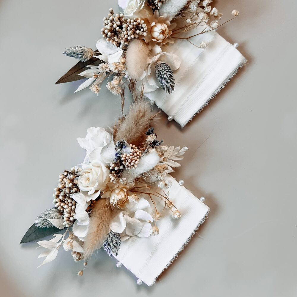 Pocket Wedding Boutonnieres For Groom & Groomsmen, Dried Flowers Bridal Boutonnieres, Boho Rustic Fall Style Set