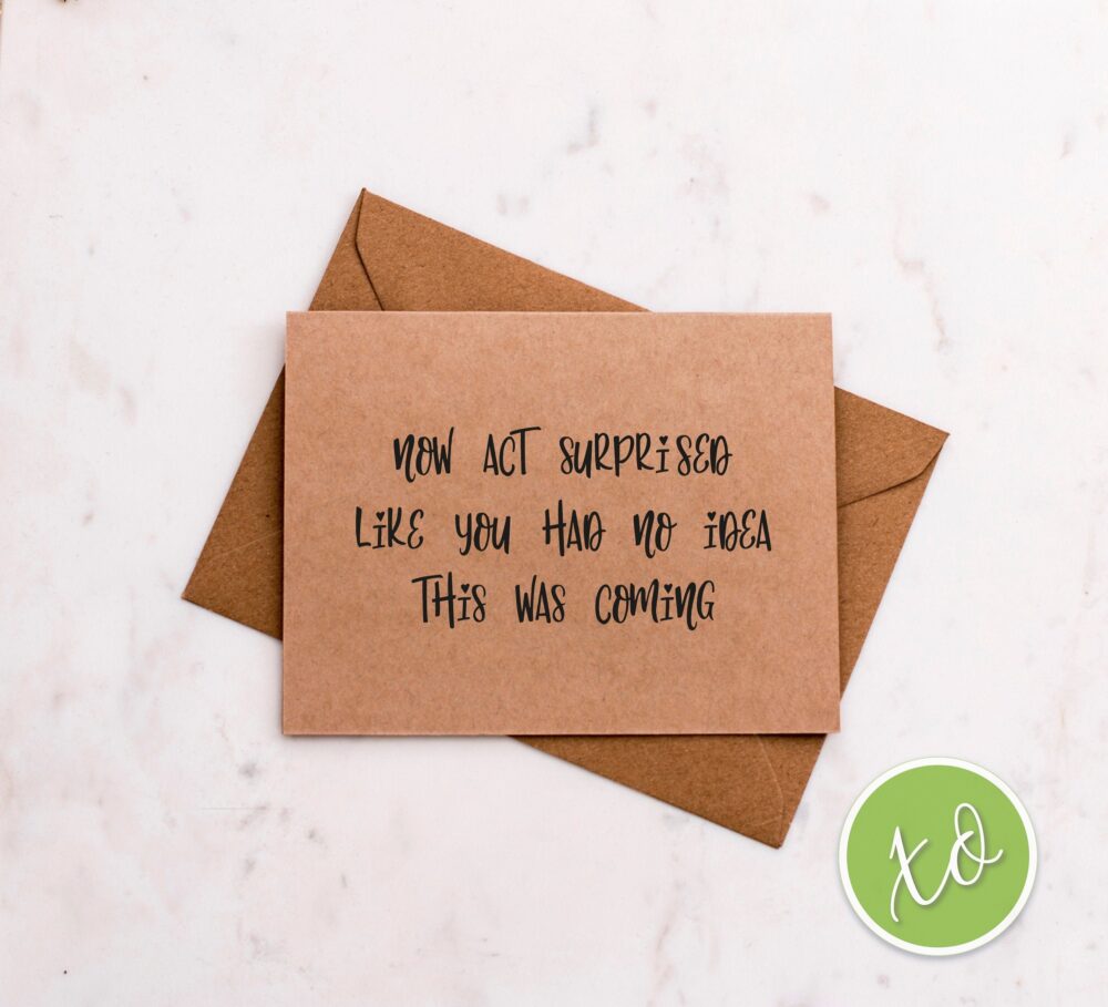 Funny Bridesmaid Proposal Card Rustic Kraft Wedding Card