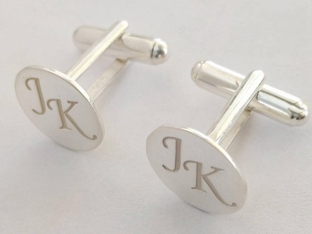 Wedding Cufflinks, Groomsmen Custom Monogram Cufflinks, Personalized Cufflinks Groom, Engraved Cuff Links