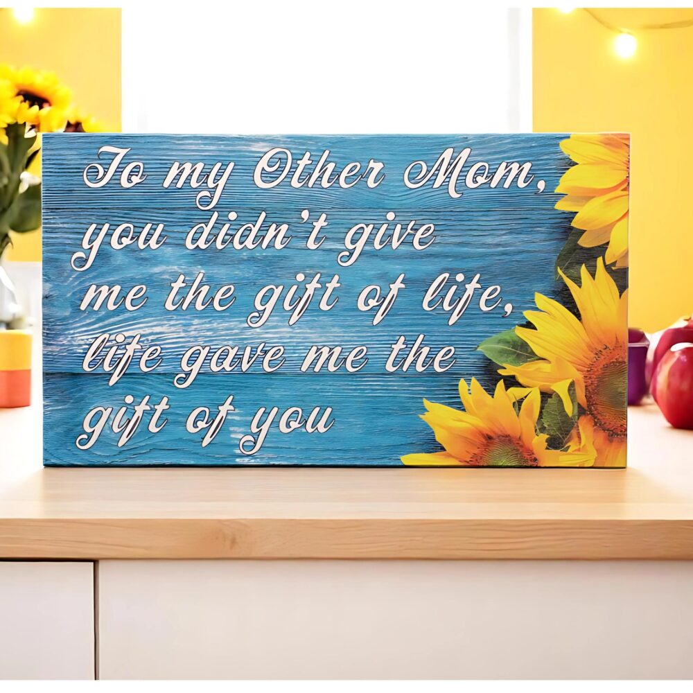 Bonus Mom Wooden Sign - Rustic Mother's Day Gift