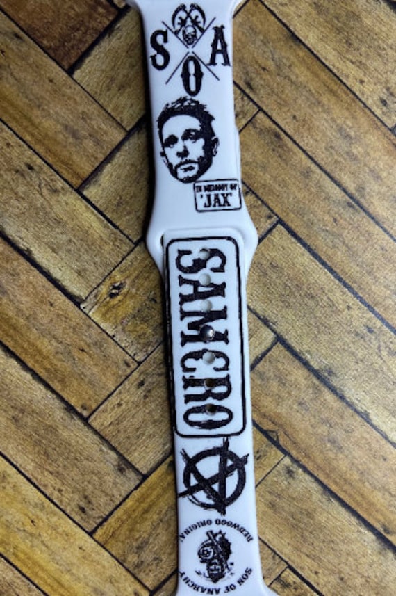 Motorcycle Club Engraved Smartwatch Band Sons Of Anarchy, Fits Apple, Samsung, Fitbit