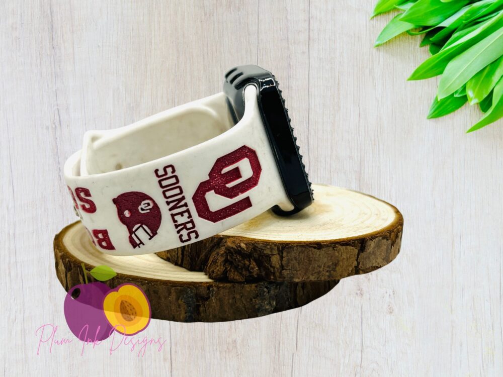 Ou Sooners, Engraved Smartwatch Band, Samsung, Fitbit Versa 2, Gift For Mom, Fitbit 3, Him, Fathers Day Gift, College