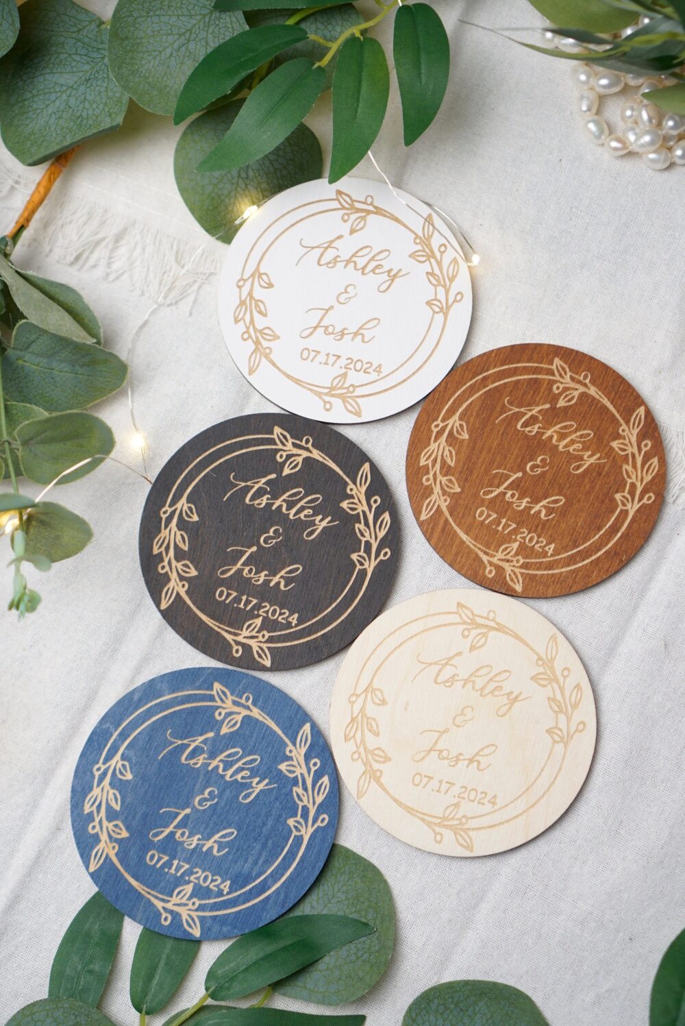 Wedding Favors For Guests, Custom Wooden Coasters, Favors Guests in Bulk, Rustic Wedding Favors, Personalized Favor Coasters