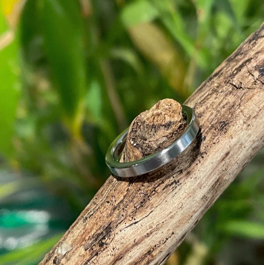 Wedding Ring, Titanium Band, Narrow Widths Flat Profile, Satin Finish