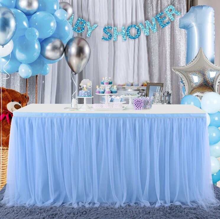 Tulle Table Skirt - Baby Shower, Birthday Party Decoration